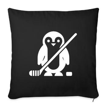 Minimalistischer Pinguin Eishockey Silhouette  - Sofa pillowcase 17,3'' x 17,3'' (45 x 45 cm) - black - Front