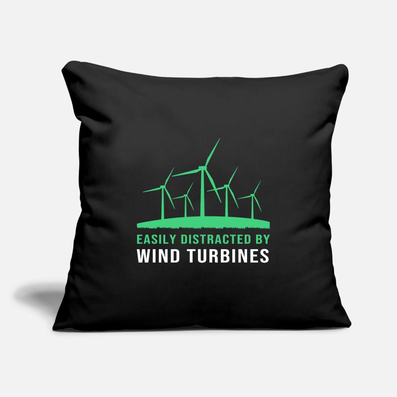 Énergie éolienne Éolienne Énergie éolienne Housse de coussin décorative 45 x 45 cm