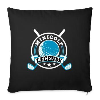 golf legend gift idea - Sofa pillowcase 17,3'' x 17,3'' (45 x 45 cm) - black - Front