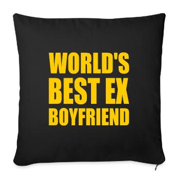 worlds best ex boyfriend - Housse de coussin décorative 45 x 45 cm - noir - Devant