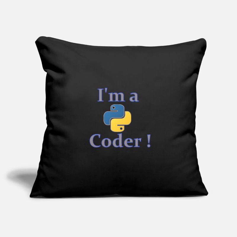 Ich bin Python-Code Sofakissenbezug 45 x 45 cm