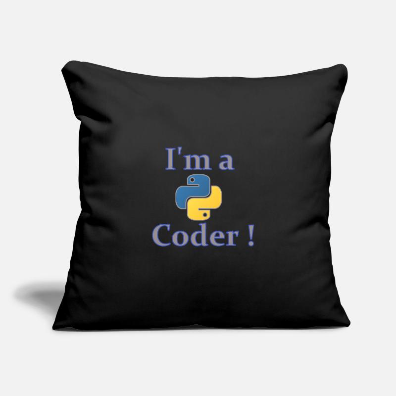 Ich bin Python-Code Sofakissenbezug 45 x 45 cm