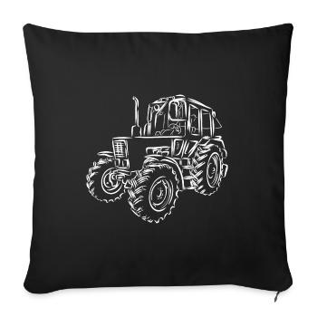 Tractor Belarus MTS 82 - Sofa pillowcase 17,3'' x 17,3'' (45 x 45 cm) - black - Front