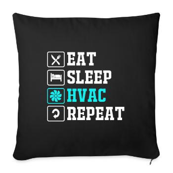 Technician Air Conditioning Technician Refrigeration Technician Heating - Sofa pillowcase 17,3'' x 17,3'' (45 x 45 cm) - black - Front
