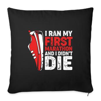 Marathon Runners Half Marathon Marathon - Sofa pillowcase 17,3'' x 17,3'' (45 x 45 cm) - black - Front