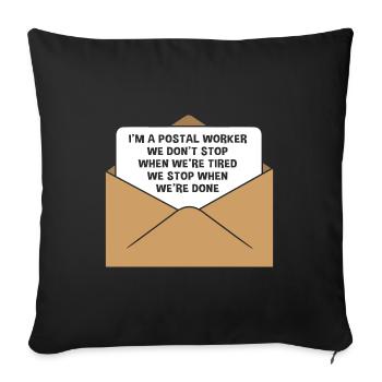 Postmark Post - Sofa pillowcase 17,3'' x 17,3'' (45 x 45 cm) - black - Front