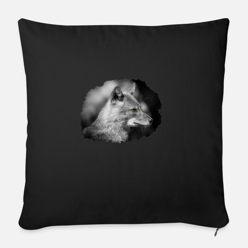 Fuchs - Sofakissenbezug 45 x 45 cm - Schwarz