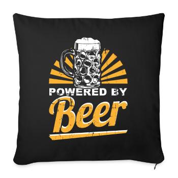 Bières - Housse de coussin décorative 45 x 45 cm - noir - Devant