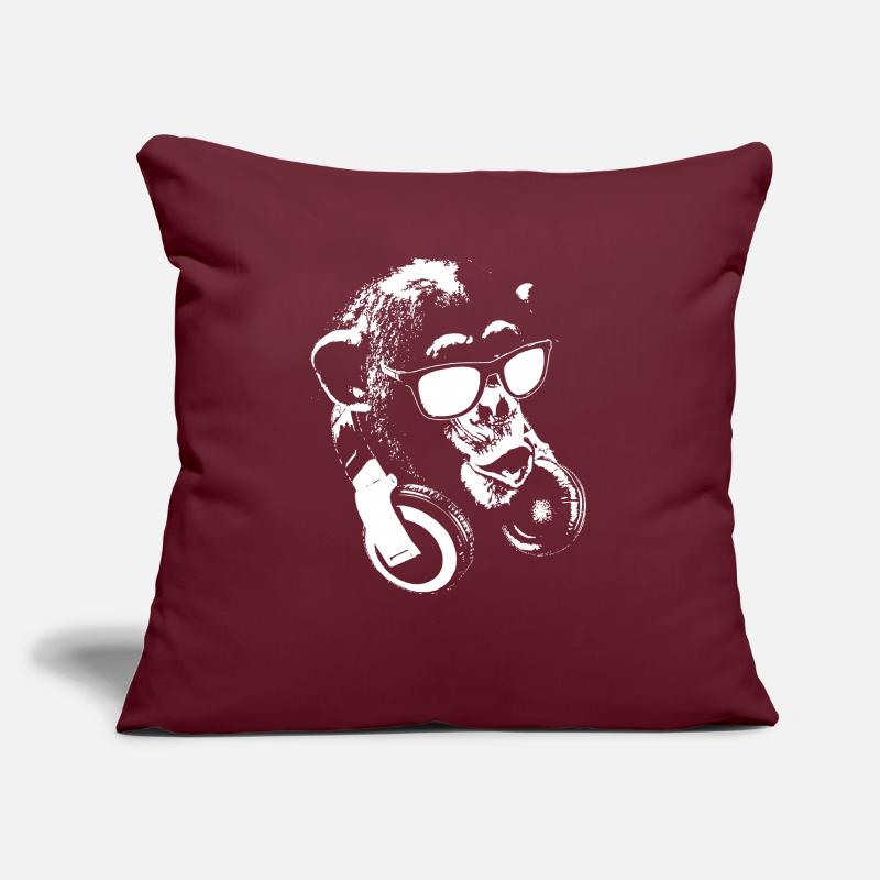 Monkey DJ White Sofa pillowcase 17,3'' x 17,3'' (45 x 45 cm)