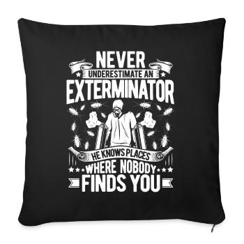 Insecticide exterminateur Exterminateur - Housse de coussin décorative 45 x 45 cm - noir - Devant