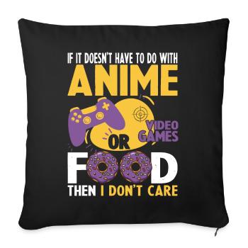 Si Il Ne Pas Avec Le Jeu Vidéo Animé Faire - Housse de coussin décorative 45 x 45 cm - noir - Devant