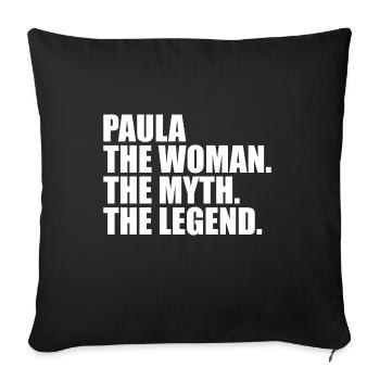 Woman Myth Legend Name Stella - Sofa pillowcase 17,3'' x 17,3'' (45 x 45 cm) - black - Front