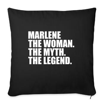 Woman Mythos Legende Name Marlene - Sofakissenbezug 45 x 45 cm - Schwarz - Vorne