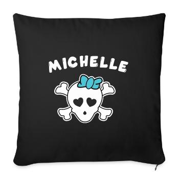 Pirate Michelle Design for Girls and Women - Sofa pillowcase 17,3'' x 17,3'' (45 x 45 cm) - black - Front