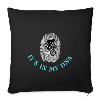 Mountainbike : its in my DNA - Sofakissenbezug 45 x 45 cm - Schwarz - Vorne