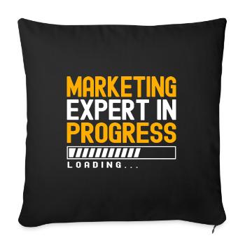 Marketing Manager Expert - Sofa pillowcase 17,3'' x 17,3'' (45 x 45 cm) - black - Front