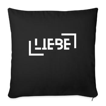Amour - Housse de coussin décorative 45 x 45 cm - noir - Devant