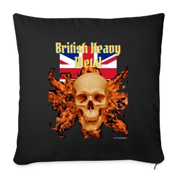 Heavy Metal britannique - Housse de coussin décorative 45 x 45 cm - noir - Devant