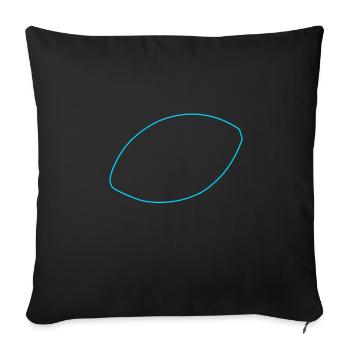 Football - Housse de coussin décorative 45 x 45 cm - noir - Devant