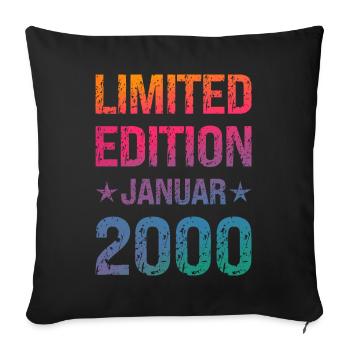 Limited Edition Birthday Party Vintage 2000 - Sofa pillowcase 17,3'' x 17,3'' (45 x 45 cm) - black - Front