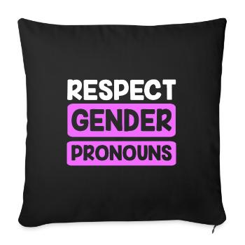 LGBT Gender Queer Diversity Gay pride - Sofa pillowcase 17,3'' x 17,3'' (45 x 45 cm) - black - Front