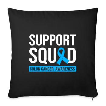 Colon, Cancer, Large Intestine - Sofa pillowcase 17,3'' x 17,3'' (45 x 45 cm) - black - Front