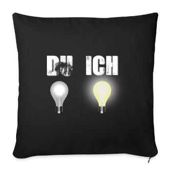 Ampoule Intelligente Moi Tu - Housse de coussin décorative 45 x 45 cm - noir - Devant