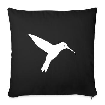 humming-bird - Sofa pillowcase 17,3'' x 17,3'' (45 x 45 cm) - black - Front
