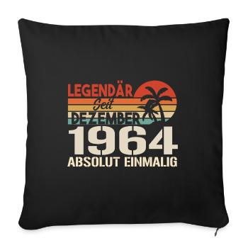 Legendär Seit Dezember 1964 Absolut Einmalig 1964 - Sofakissenbezug 45 x 45 cm - Schwarz - Vorne