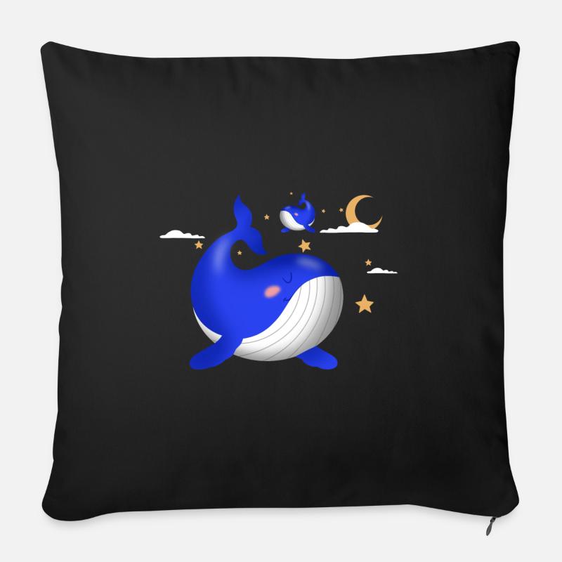 Wale - Sofakissenbezug 45 x 45 cm - Schwarz