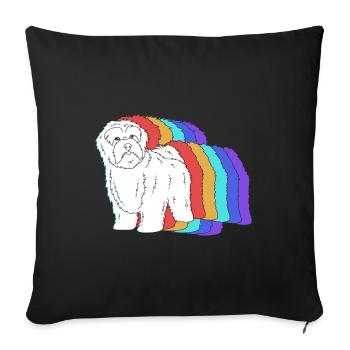 Havanais - Housse de coussin décorative 45 x 45 cm - noir - Devant