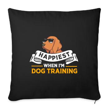 Dog trainer - Sofa pillowcase 17,3'' x 17,3'' (45 x 45 cm) - black - Front