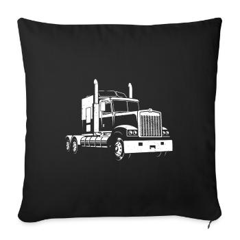 Truck driver truck truck - Sofa pillowcase 17,3'' x 17,3'' (45 x 45 cm) - black - Front