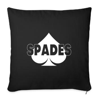 Playing Card Game of Spades - Sofa pillowcase 17,3'' x 17,3'' (45 x 45 cm) - black - Front