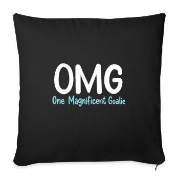 Water Polo: OMG One Magnificent Goalie - Housse de coussin décorative 45 x 45 cm - noir - Devant
