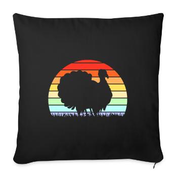Thanksgiving Turkey Turkey Hunting Thanksgiving - Sofa pillowcase 17,3'' x 17,3'' (45 x 45 cm) - black - Front