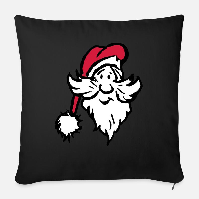 Weihnachtsmann-Ikone - Sofakissenbezug 45 x 45 cm - Schwarz