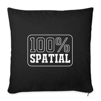 GIS Analyst Cartography Geography Geography - Sofa pillowcase 17,3'' x 17,3'' (45 x 45 cm) - black - Front