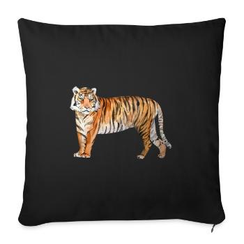 Tigre - Housse de coussin décorative 45 x 45 cm - noir - Devant