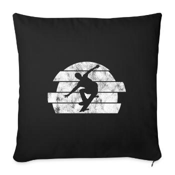 Skateboarder Skateboard Skater Skate Skateing - Sofakissenbezug 45 x 45 cm - Schwarz - Vorne