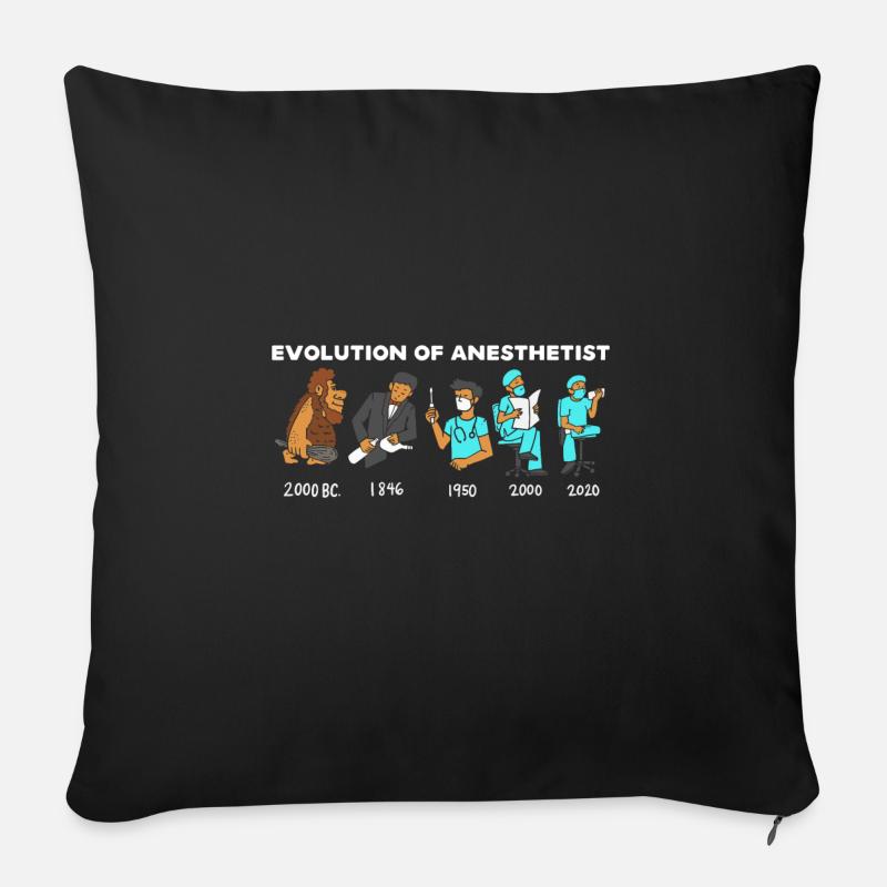 Evolution Of Anesthetist Für Anästhesie Ärzte - Sofakissenbezug 45 x 45 cm - Schwarz