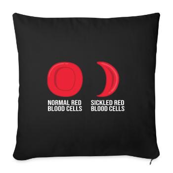 Sickle cell anemia - Sofa pillowcase 17,3'' x 17,3'' (45 x 45 cm) - black - Front