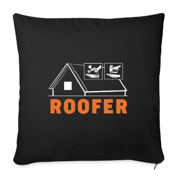 Couvreur - Housse de coussin décorative 45 x 45 cm - noir - Devant