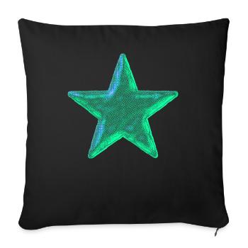 Étoile de corail - Housse de coussin décorative 45 x 45 cm - noir - Devant