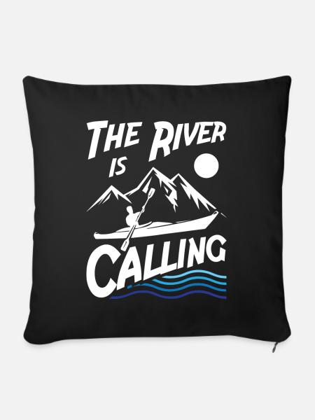 The River is Calling - Sofakissenbezug 45 x 45 cm - Schwarz