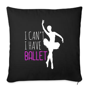 Elegant ballet dancer with graceful movements - Sofa pillowcase 17,3'' x 17,3'' (45 x 45 cm) - black - Front