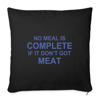 Amateur de viande, Grillades, BBQ, Burger, Steak, Chef - Housse de coussin décorative 45 x 45 cm - noir - Devant