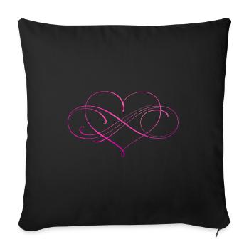 Infinite Love - Sofa pillowcase 17,3'' x 17,3'' (45 x 45 cm) - black - Front