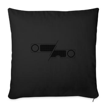 Unimog - Oldtimer - Offroad - Dispositif moteur universel - Housse de coussin décorative 45 x 45 cm - noir - Devant