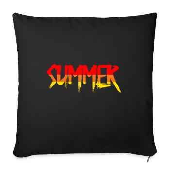 Summer Sommer - Sofa pillowcase 17,3'' x 17,3'' (45 x 45 cm) - black - Front
